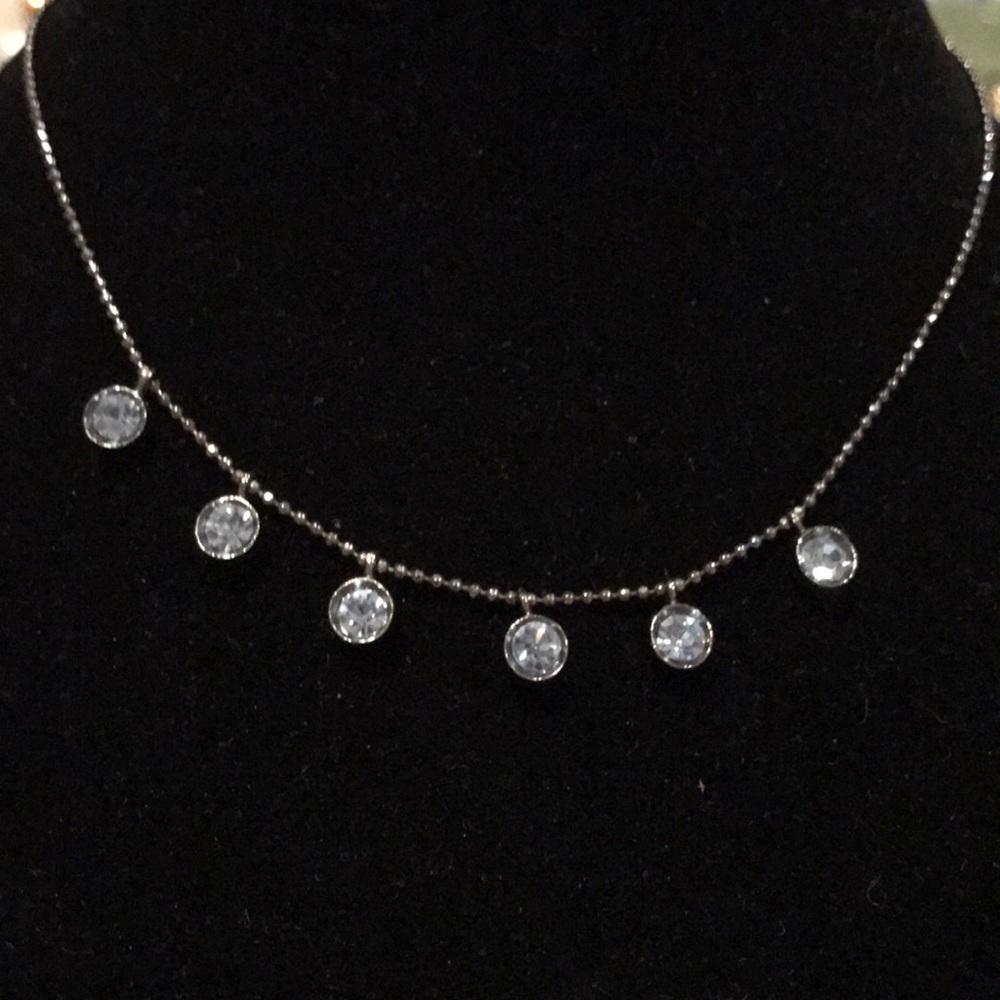 Blue drop stone necklace